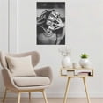 thumbnail image 3 of "Money Roll Hair" Canvas Wall Art, Black & White Luxury Framed Decor, Bold Hip Hop Artwork for Bedroom Living Room, Modern Glam Home Decor Ready to Hang 12"x18", 3 of 5