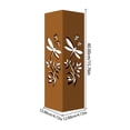 thumbnail image 3 of Rusty Metal Garden Column, 15.7 inches Garden Column Rust Steel Statue without Lid, Modern Garden Sculpture, Metal Patio Landscape Decor, Art Column for Lawn, Porch, Backyard Decoration, Style C, 3 of 9