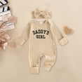 thumbnail image 2 of Splozh Baby Boy Outfit Baby Boy Girl Outfit Romper Jumpsuit Cute Baptism Outfit Photoshoot Outfits with Headband Beige,3-6 Months, 2 of 7
