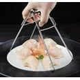 thumbnail image 2 of Kitchen Stainless Steel Folding Hot Dish Plate Bowl Clip Tong Gripper Clamp, 2 of 3