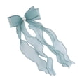 thumbnail image 2 of Lace Bow Curtain Tiebacks, Silky Ribbon Bowknot Curtain Holdbacks for Sheer Curtains, Decorative Curtain Accessories for Bedroom Living Room Wedding Decor (2 Pack, Sky Blue), 2 of 7