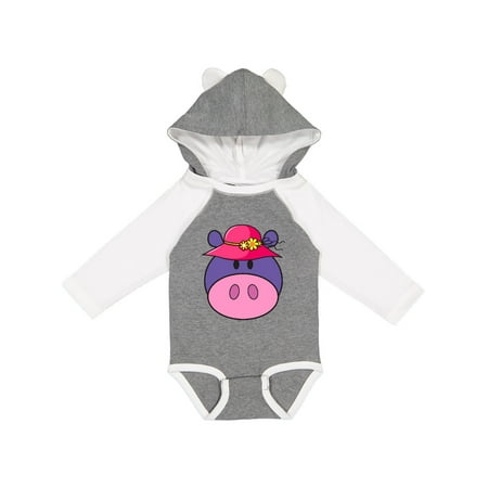 

Inktastic Hippo Girl Cute Hippopotamus Gift Baby Girl Long Sleeve Bodysuit