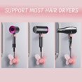 thumbnail image 3 of Adjustable Hair Dryer Holder Wall Mounted, Hands Free Blow Dryer Holder, Bathroom Organizer - Butterfly Decor (pink), 3 of 3