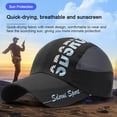 thumbnail image 3 of Men's Solid Baseball Hat Cap Mesh Quickly-dry Summer Sun Protection Fishing Camping Golf Trucker Cap Hat Lightweight Foldable Travel Beach Hat, 3 of 5