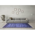 thumbnail image 3 of Ahgly Company Machine Washable Indoor Rectangle Oriental Blue Industrial Area Rugs, 5' x 7', 3 of 4