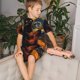 thumbnail image 4 of Balery Starry Night Cat Guitarist Conjunto de Pijama Infantil de Manga Corta con Estampado – Ropa de Dormir de Algodón Suave-3X-Large, 4 of 6