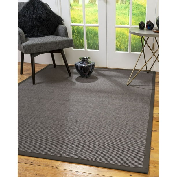 Natural Area Rugs Big Sur Custom Sisal Rug, 12' x 15', Extra Wide Metal Border