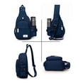 thumbnail image 4 of Gustave Men Women Nylon Crossbody Shoulder Chest Cycle Sling Bag Daily Travel Hiking Backpack (7.1"*2.75"*13.5",Blue), 4 of 10