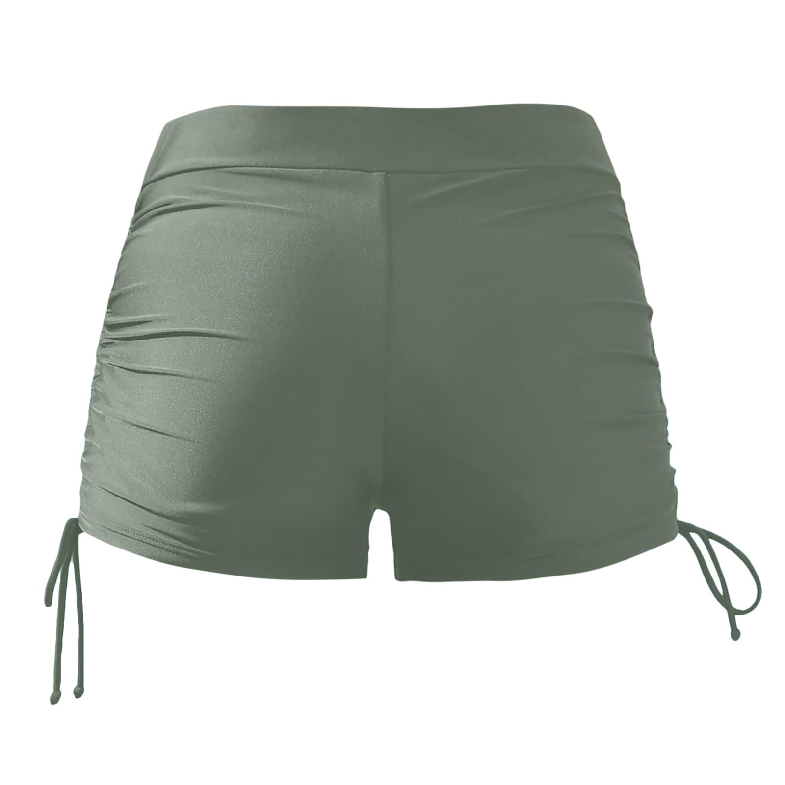 Jdkau Swim Shorts Women High Waisted Swimsuit Shorts Tie Side Bathing Suit Bottom Tummy Control Plus Size Swim Shorts（AG,XL）