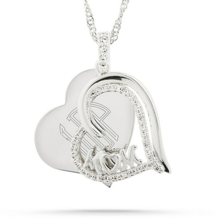 Sterling Silver Mop - Sterling Silver Mom Swing Necklace