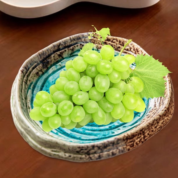 Cuenco Irregular de cerámica, vajilla de Hotel, plato decorativo, plato de cena de cerámica, vajilla esmaltada con grietas de hielo para Cocina