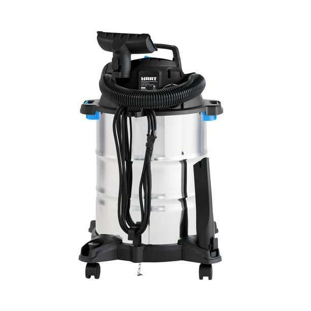 HART 8 Gallon 6 Peak HP Stainless Steel Wet/Dry Vacuum, VOC812SF