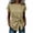 Khaki(Ladies Tops), variant on GUACER Tie Waist Blouses for Women Short Sleeve Crewneck Work Shirts Casual Belted Peplum Tops for Summer Office