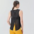 thumbnail image 1 of Ropa de yoga de malla, camiseta sin mangas, chaleco de fitness holgado para mujer, top deportivo para correr, 1 of 5