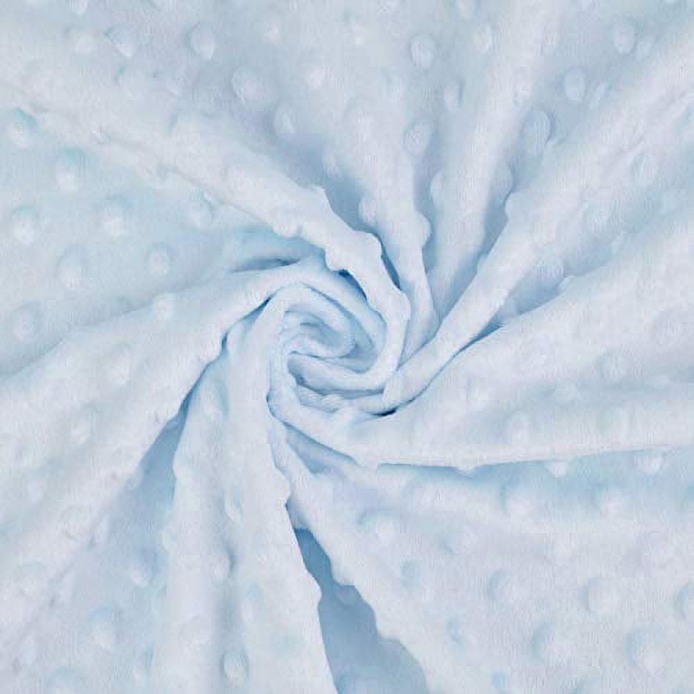 TL Care Minky Dot Chenille 4 Piece Toddler Bed Set, Blue, for Boys and Girls