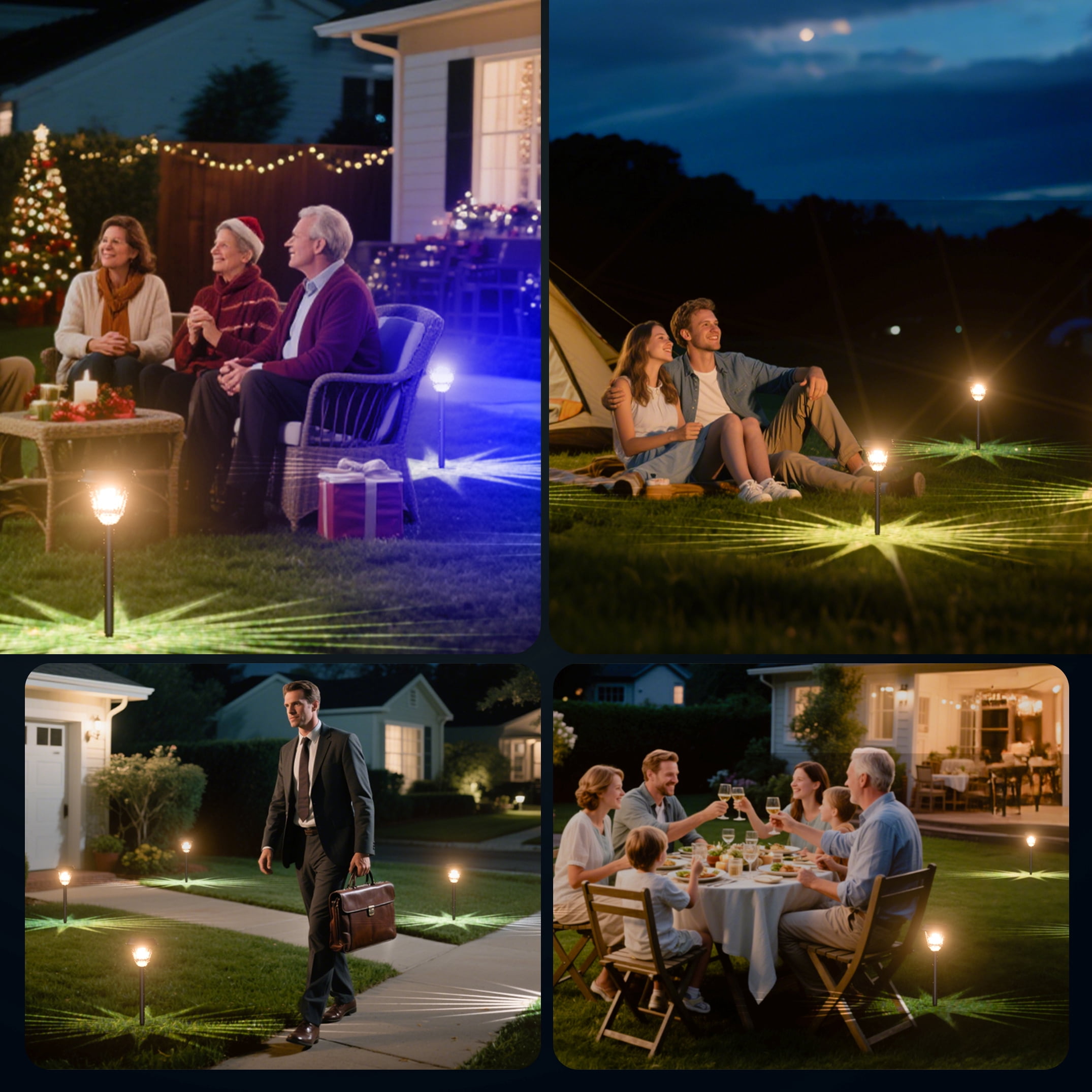Aship  Solar Pathway Lights 8 Pack, Solar Lights Outdoor Waterproof  Auto On/Off , Solar Garden Lights Landscape Lighting, Solar Powered  RGB Path Lights for Yard Driveway Walkway Patio