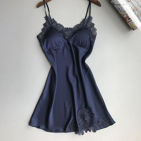 

Ladies Summer New Style TOPWONER Pajamas With Glamorous Straps Wrapped In Lace And Lace Decoration