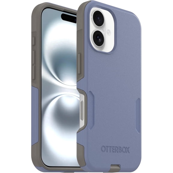 OtterBox iPhone 16 (Only) - Commuter Series MagSafe Case - Spiced Orchid (Blue & Grey) - Built-in Magnets - Slim & Tough - Pocket-Friendly - with Port Protection