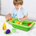 thumbnail image 2 of 1 Juego de fregadero para niños con agua corriente, fregadero de cocina, juguete para niños pequeños, fregadero de juguete, fregadero de cocina, fregadero de trabajo para niños pequeños, 2 of 5