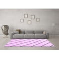 thumbnail image 3 of Ahgly Company Indoor Round Solid Purple Modern Area Rugs, 4' Round, 3 of 4