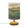 thumbnail image 2 of Table Lamp Desk Lamp Bedside Lamp LED Lamp Night Light With USB Charging Interface for Home Bedroom Living Room Beautiful Green Mountains, 2 of 7