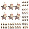 thumbnail image 2 of 6PCS Christmas Hanging Ornament Retro Wood Cartoon Sign Christmas Tree Ornament, 2 of 9