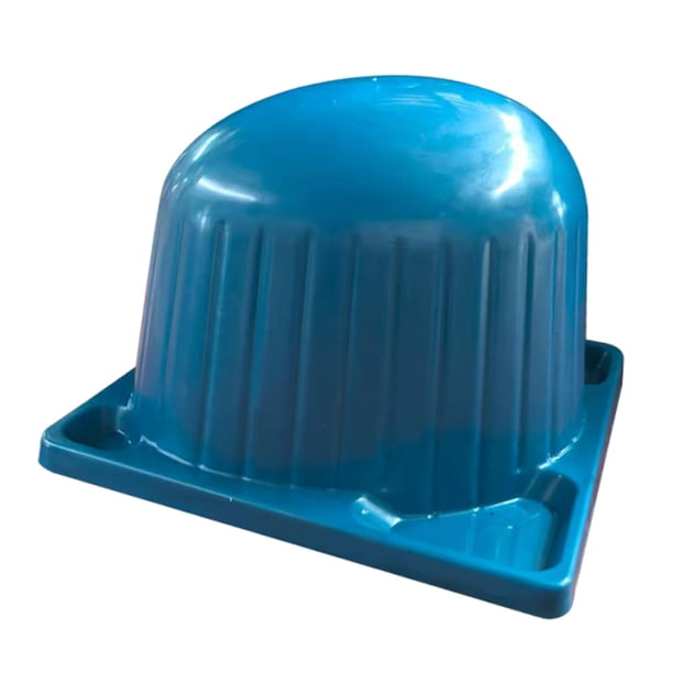 Soporte para pelucas independiente, soporte de almacenamiento con ranura de drenaje para pelucas mojadas, regalos para estilistas azul