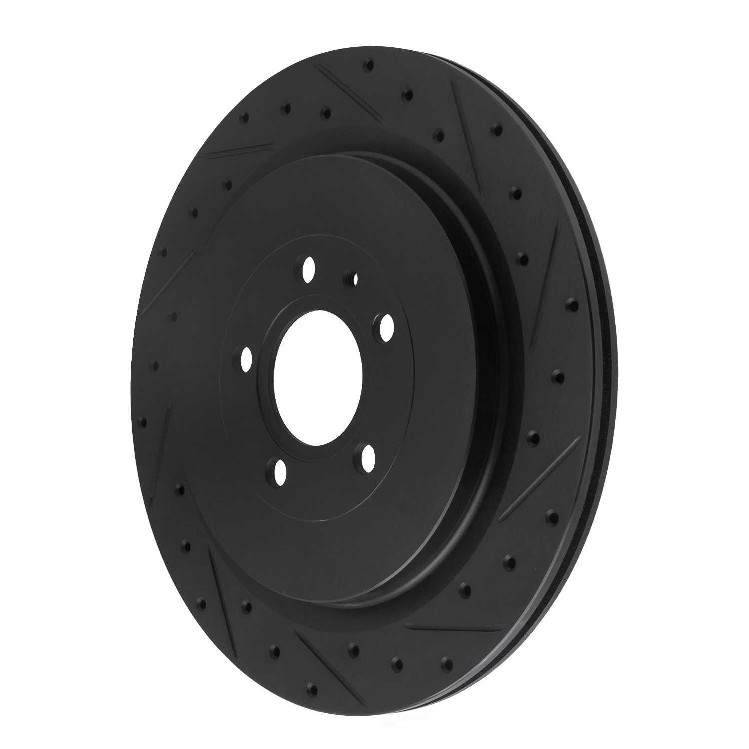 Dynamic Friction Company 633-54260R DFC Brake Rotor - Drilled And Slotted - Black