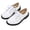 F-246White, variant on ZHOGXU Children Boys Shoes Non Slip Thick Bottom Solid Color Comfortable Dress Shoes For Stage Performance,Black,8-9 Years