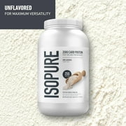 Isopure, Zero Carb 100% Whey Protein Isolate, 25g Protein Powder, Unflavored, 3 lb, 47 Servings