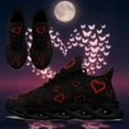 thumbnail image 3 of Coolcustomize Men's Fashion Valentine's Day Red Heart Graphic Design Athletic Shoes, Lightweight Couple Sneakers for Workouts and Casual Wear, Lace Closure, Fabric Upper, EVA Sole, Low top Trainers, 3 of 10