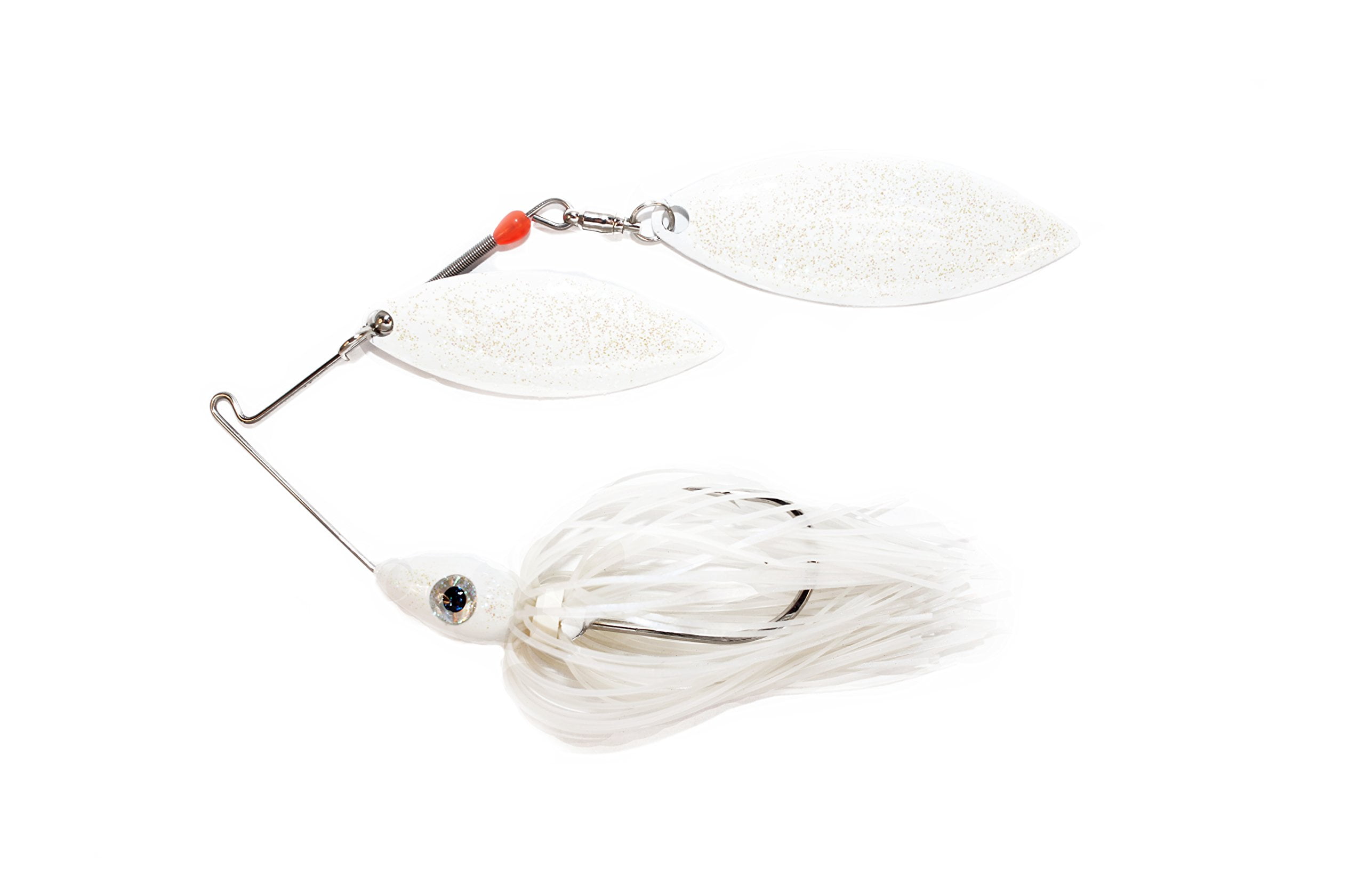 Nichols Lures Pulsator Metal Flake Double Willow Spinnerbait Blue Shadwhite 38 Ounce 
