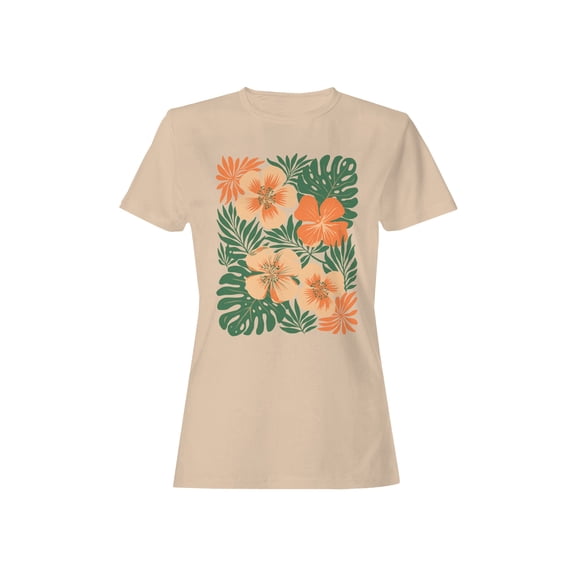 Tropical Floral Art Print Women's T-shirt