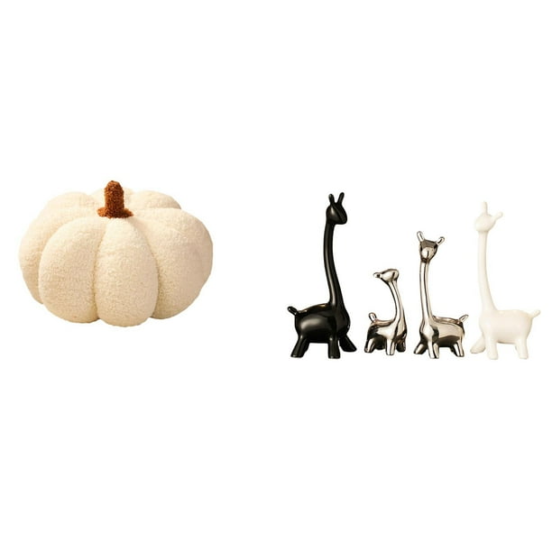 Estatua De Jirafa De Peluche Con Forma De Calabaza De Halloween, Cojín Decorativo Para Sofá, Centro De Mesa De Cerámica Creativo Para Cama, Dormitorio, Oficina, Estantería, Decoración De