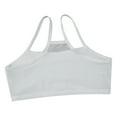 thumbnail image 3 of FAOWME Back Double Mesh Bras For Girls Teen Girls Sports Bras Comfort Soft Solid Color Bras White 6-15 Years, 3 of 8