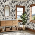 thumbnail image 4 of Peel and Stick Wallpaper Encounter Forest Tents Camping Scene Wall Mural 23.6in x 9.8ft Self Adhesive Removable Wall Paper Renter Friendly Wallpaper for Nursery Bedroom Cabinets, 4 of 8
