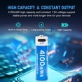 thumbnail image 2 of Pilas AA de litio recargables insziii 4100 mAh, paquete de 4, 2 of 7