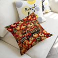 thumbnail image 5 of pumpkins apples leaves Linen toss pillowcase decoration pillowcase gifting preferred 20x20 inch cushion cover 4 sets sofa pillowcase sofa bedroom living room car, 5 of 8