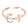thumbnail image 3 of AoneJewelry 0.20 Ct. Diamond Arrow Shape Ring In 10K Solid Rose, White & Yellow Gold, 3 of 5