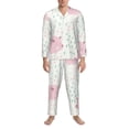 thumbnail image 4 of Kll Cute Pigs Sleepwear Mens Flannel Pajamas,Long Cotton Pj Set, 4 of 9