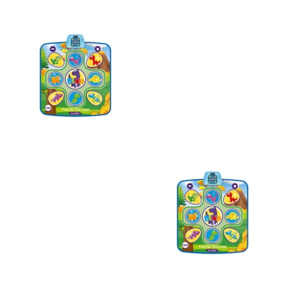 Wosthever Alfombra de baile para niños, juguetes para niños, juego de juguete, manta electrónica, alfombra, ajustable educativo para patrón de dinosaurio 90*90cm 2piezas
