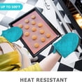 thumbnail image 3 of 1 Pair Heat-Resistant Short Oven Mitts with Non-Slip Grip for BBQ Baking and Cooking, 3 of 7