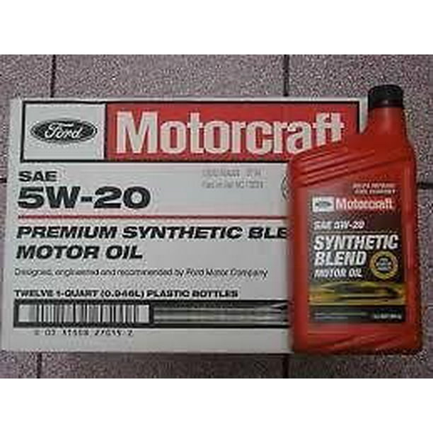 Motorcraft SAE 5w20 Synthetic Blend Motor Oil 12 Quart Case Walmart