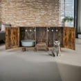 thumbnail image 2 of Pefilos 47" Litter Box Enclosure for 2 Litter Boxes, Hidden Cat Washroom with 2 Cabinet House, Scratching Board, Indoor Cat Litter Furniture, Dark Brown, 2 of 8