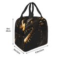 thumbnail image 3 of Balery Black And Gold Fire Dragon Bolsa de Almuerzo Aislada – Caja de Almuerzo con Papel de Aluminio Grueso, Mantiene la Comida Fresca por 4 Horas, 3 of 8