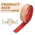 thumbnail image 2 of Uxcell Floor Cord Cover 4ft Extension Cord Hider for Floor Cable Management Wire Covers Protector 0.47" W x 0.24" H Brown, 2 of 5