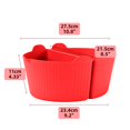 thumbnail image 3 of Charlodey Compartiments en Silicone pour Mijoteuse, Séparateur en Silicone pour Mijoteuse, Réservoir en Silicone pour Mijoteuse, Ustensiles de Cuisine Rouges, 2 Manchons en Silicone, 3 of 4