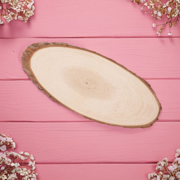 IDEANATEGRATE Oval Wooden Plaque Rustic Wedding Decor 1Pack Suitable for Sign Creation Homeowners