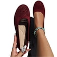 thumbnail image 3 of Mesh Flats for Women Hollow Breathable Slip On shoes casual Comfortable Round Toe Walking Shoes with Arch Support Insole for Work, 3 of 6