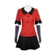 thumbnail image 2 of Disfraz de Cosplay de Anime Vaggie, peluca, uniforme rojo, falda superior, guantes, conjunto completo, trajes para adultos, fiesta de Halloween, atuendo elegante, 2 of 5
